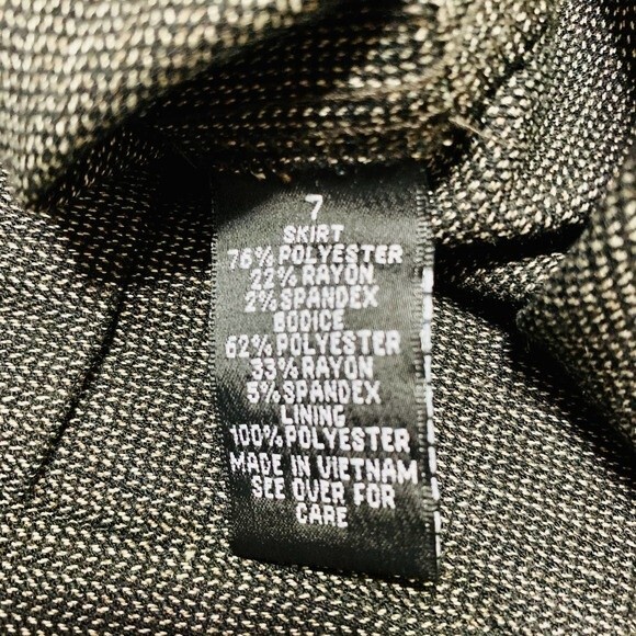 BCX brown dress vintage style bodycon  short sleeve with belt dress size 7 - Picture 11 of 13